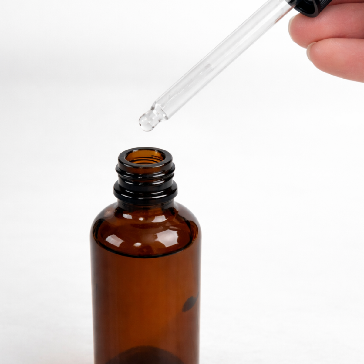 Amber Glass Dropper Bottles Set – 16 Pack (8 x 1 oz + 8 x 2 oz) with Black Dropper Lids, Refillable Glass Bottles for Oils, Serums, Tinctures & DIY Liquids