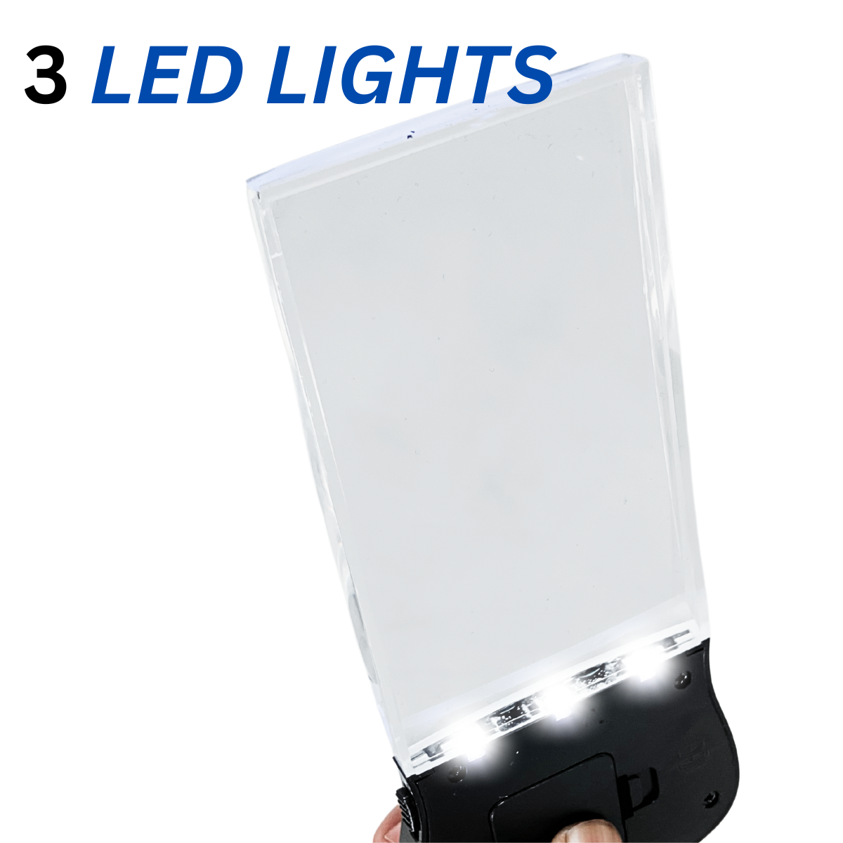 LED Illuminated Rectagular Booklight Magnifier  - MG-75980