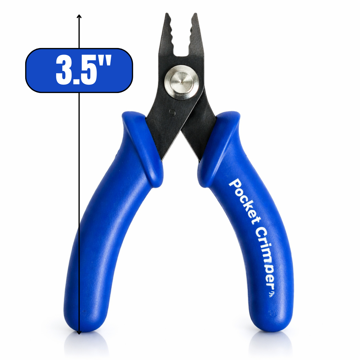 3.5" Pocket Sized Crimper: Portable Beading Companion | Dual Stations for Versatile Use | Precision Crimping up to 3mm | Complete Instructions Included