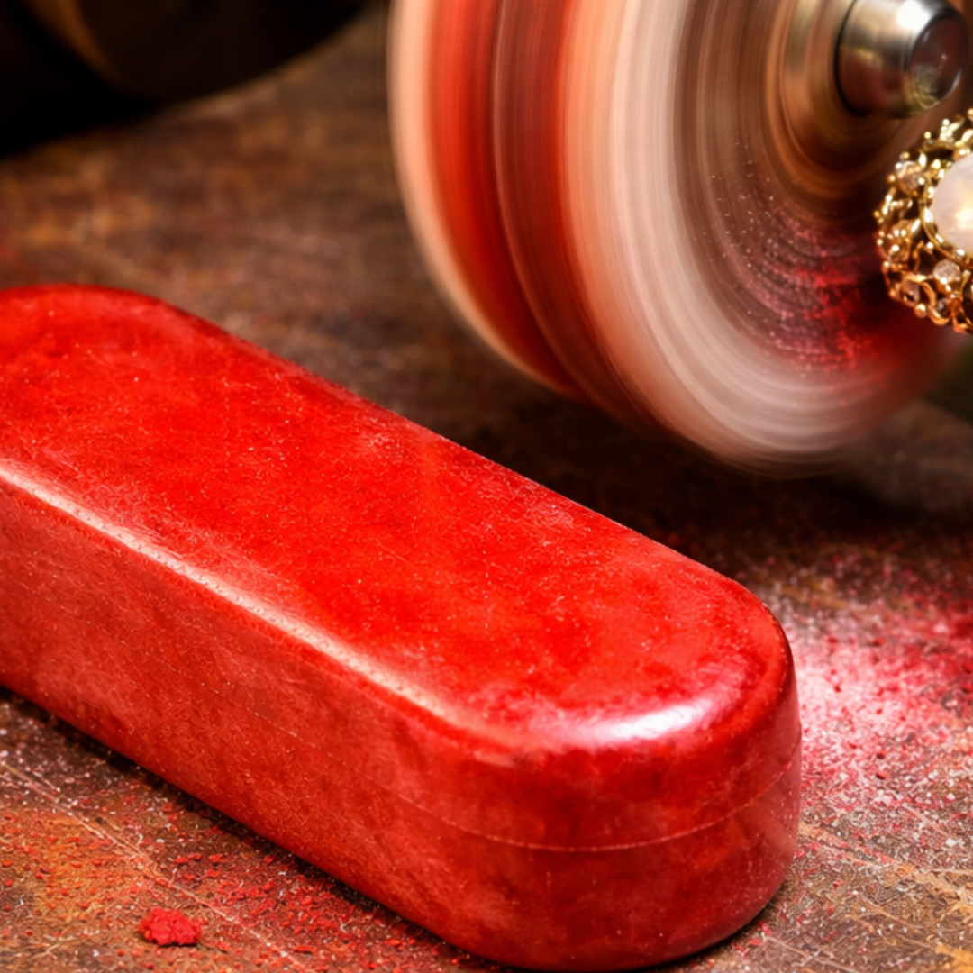 1 oz Jeweler’s Red Rouge Polishing Compound Bar – Fine Finishing Compound for Gold, Silver & Soft Metals