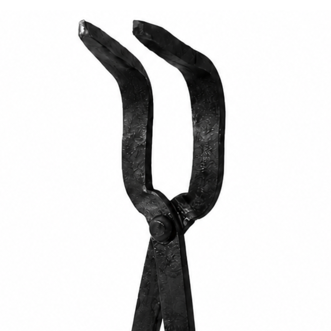 14 Inch Crucible Tongs with Curved Tips, Heavy Duty Metal Melting Tongs with Rubberized Grip Handles for Jewelry Casting, Refining, Foundry Work, Kilns, Molds, and Hobby Metalworking