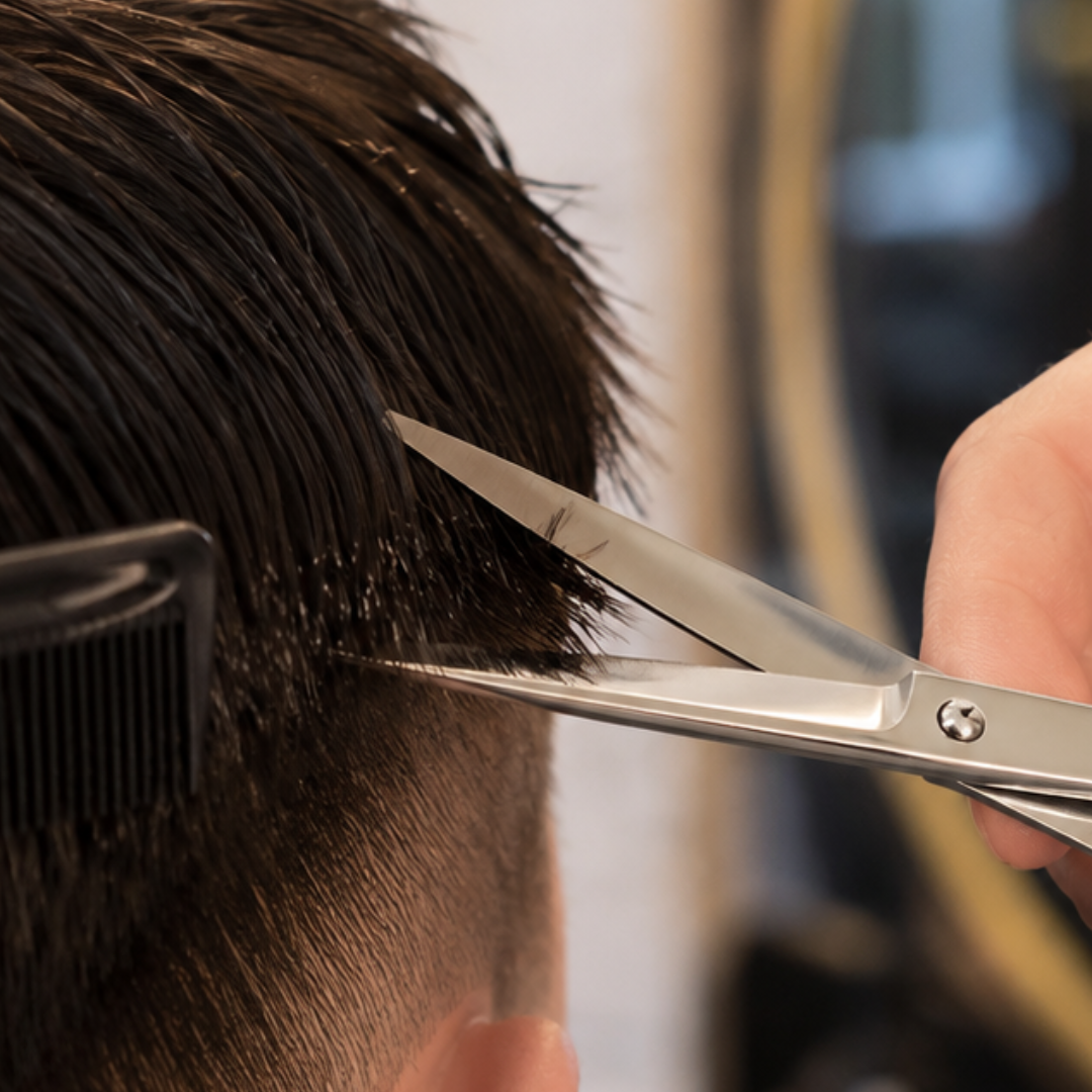 6.5 Inch Professional Barber Scissors, Stainless Steel Hair Cutting Shears with 2.75 Inch Blades and Finger Rest Lever, Sharp Salon & Home Hair Trimming Scissors