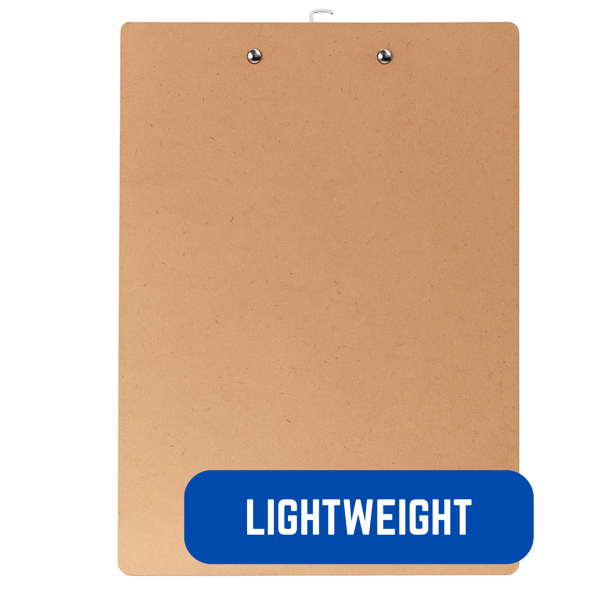 Lightweight Hardboard Clipboard – Standard Size 12.5" x 8-15/16" with Low Profile Metal Clip, Durable Writing Board for Office, School, Warehouse, or Field Use