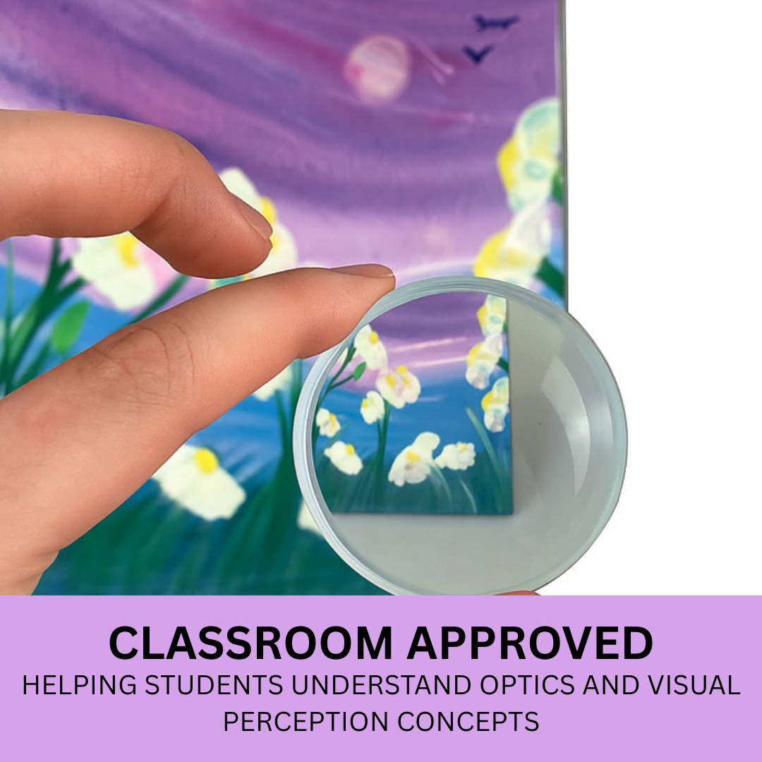 Double Concave Lens – 50 mm Diameter | Ground Edges for Precision | Ideal for Science, Optics & Technical Use