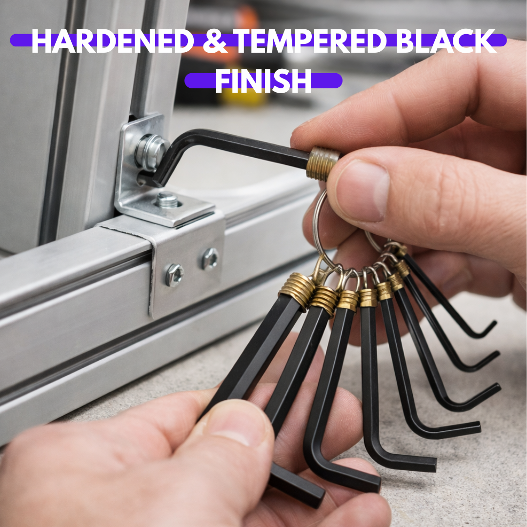 Hex Key Wrench Set SAE Sizes 5/64"–3/8" on Ring (2-Pack, 10 Pieces Each) – TP-16006-Z02