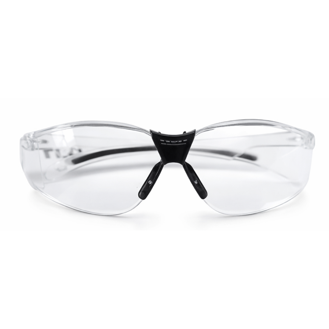 Clear High Impact Safety Glasses | Side Shields, Anti-Fog Coating, UV Protection, ANSI approved  - EY5P