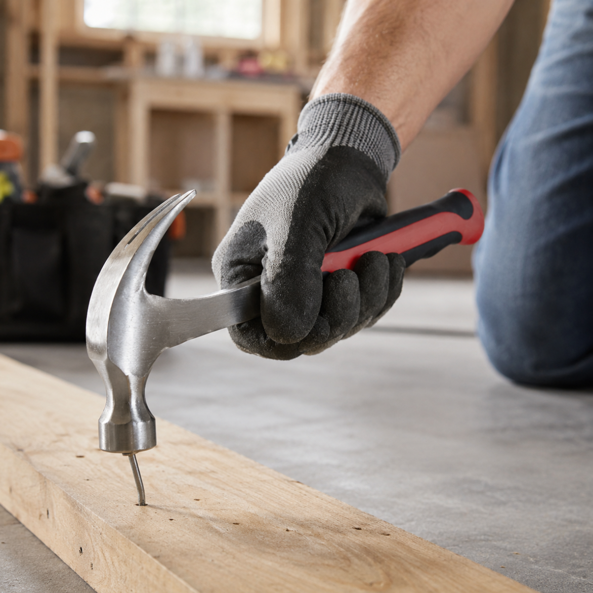 16 oz Claw Hammer with Comfort Grip Handle, Steel Polished Head, Shock Absorbing Non-Slip Grip, 13 Inch Framing & General Purpose Hammer – PH720-28