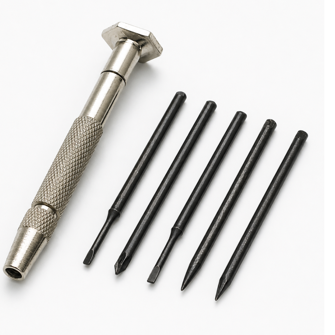 Watch and Glasses Repair Kit, 5-in-1 Precision Screwdriver with Interchangeable Bits for Eyeglasses, Watches, Electronics & Small Repairs
