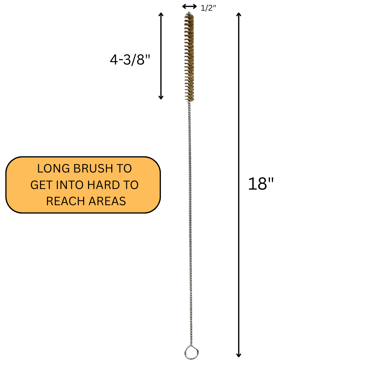 18 Inch Brass Wire Brush for Cleaning (Pack of: 2) - TZ63-46050-Z02
