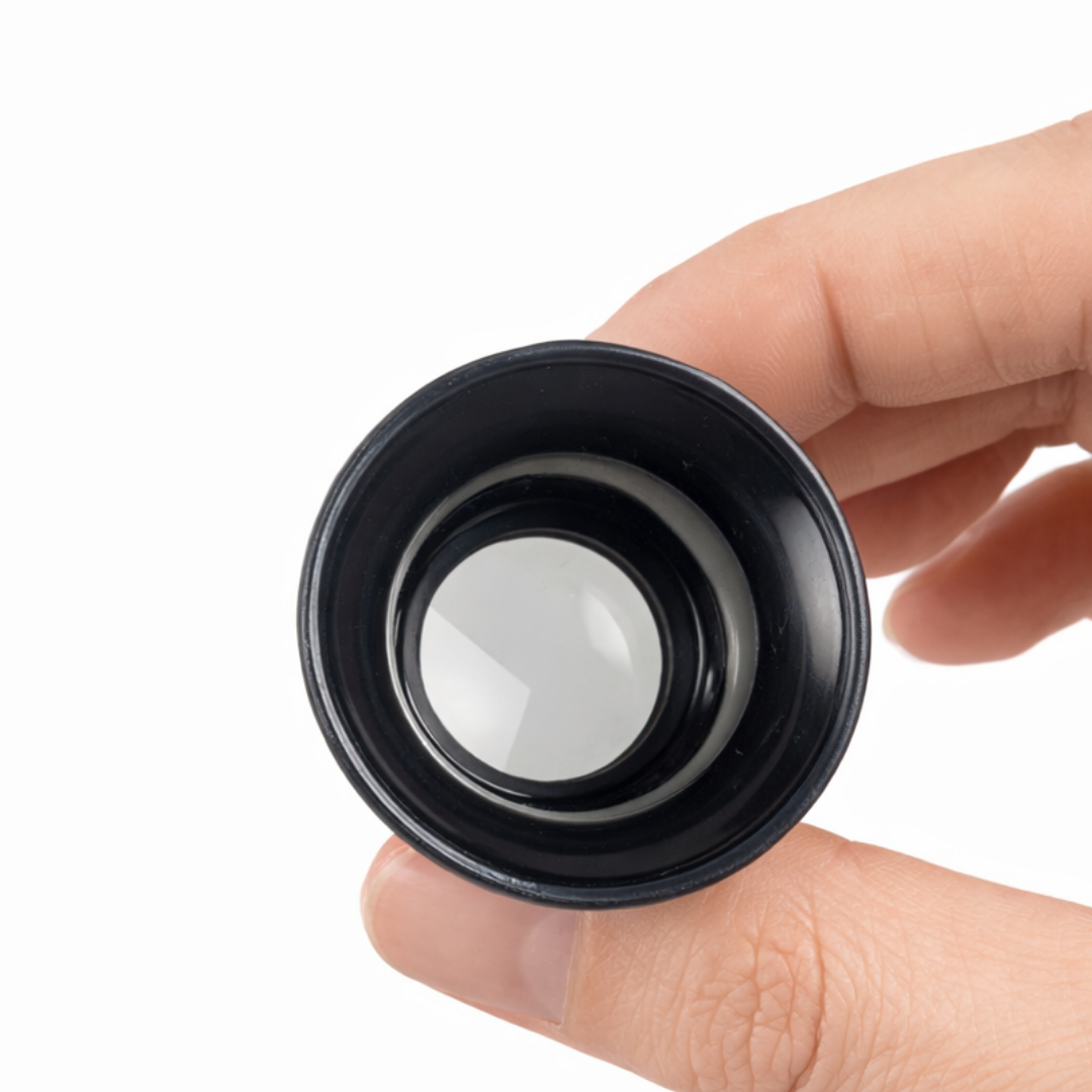 Black Jeweler’s Loupe 4X Magnification with Close to 1" Glass Lens – MG-00924