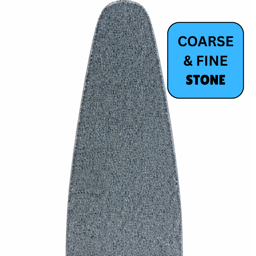 9" Aluminum Oxide Sharpening Stone – Coarse & Fine Grit Dual-Sided Stone for Knives, Hatchets & Small Tools