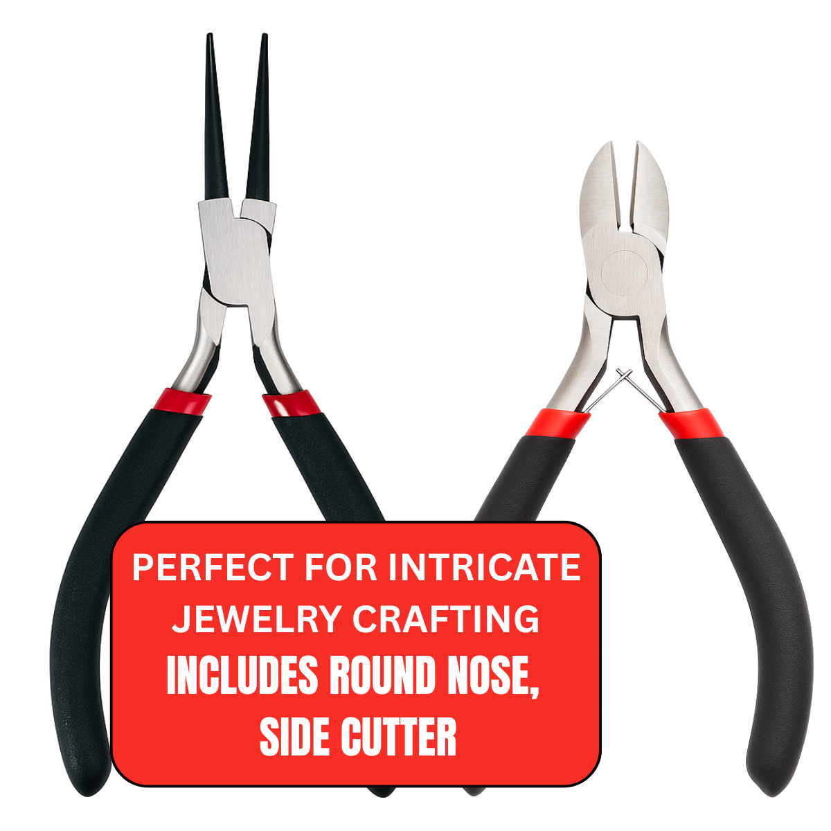 All-in-One Jewelry & Craft Tool Kit – 13 Essential Tools with Pliers, Needles, Awl, Tweezers, Thread Nipper & Measuring Tape in Compact Zipper Case – Perfect for Jewelry Making, Sewing & Crafting