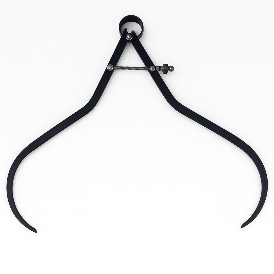 12" Outside Spring Caliper – Steel Measuring Tool for Diameter, Thickness & Distance – Adjustable Tension Screw – Precision Comparison Caliper for Construction, Plumbing, Crafts & Lab Work