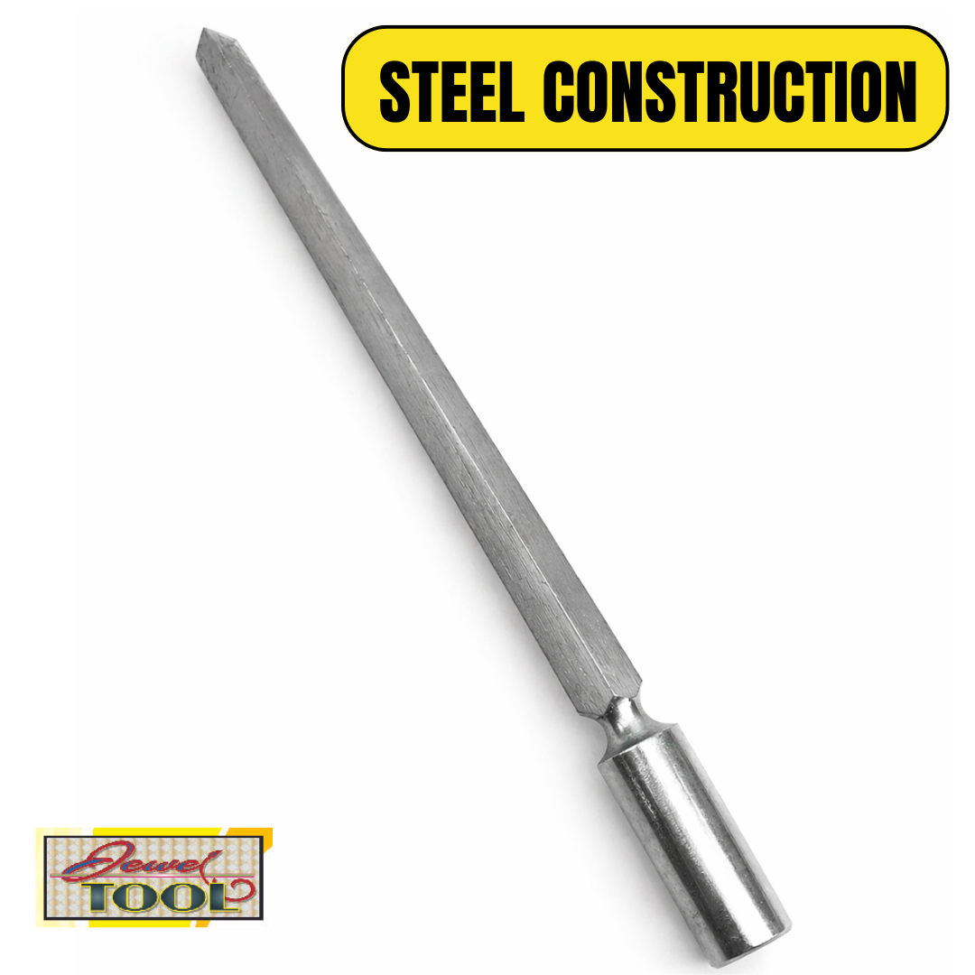 Triangle Ring Mandrel Stick – 3/8" Jewelry Ring Sizing Tool, Steel Construction, 9" Length, Professional Jewelers Tool
