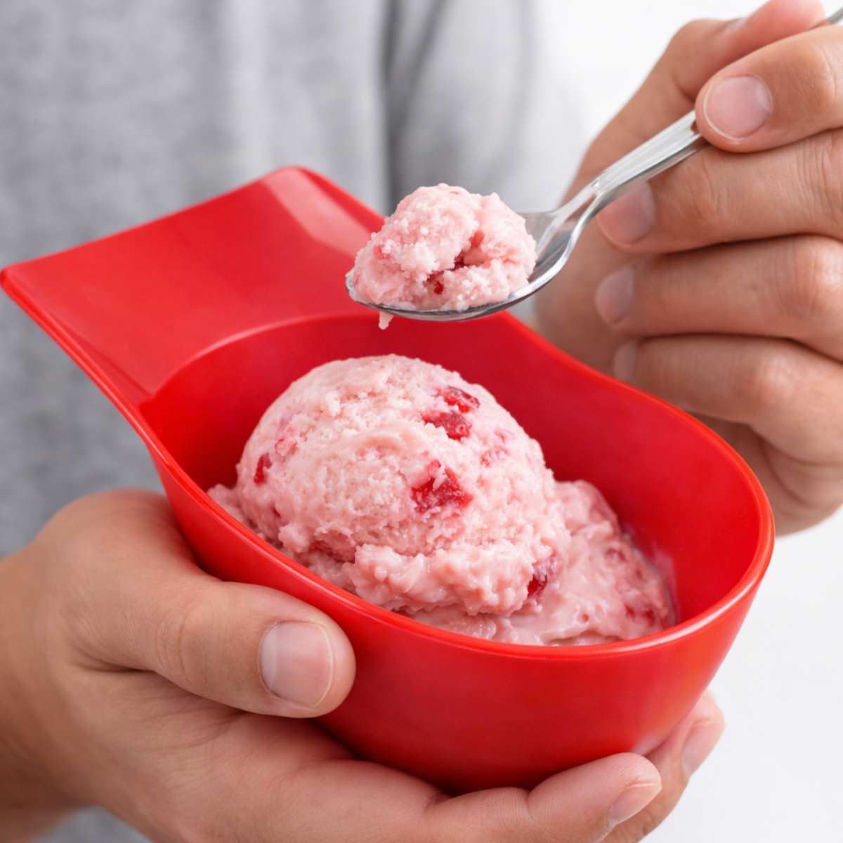 Plastic Ice Cream Bowls with Handle – 9 Pack Rainbow Dessert Cups – Reusable 4" x 2" Sundae Dishes for Ice Cream, Snacks & Party Treats