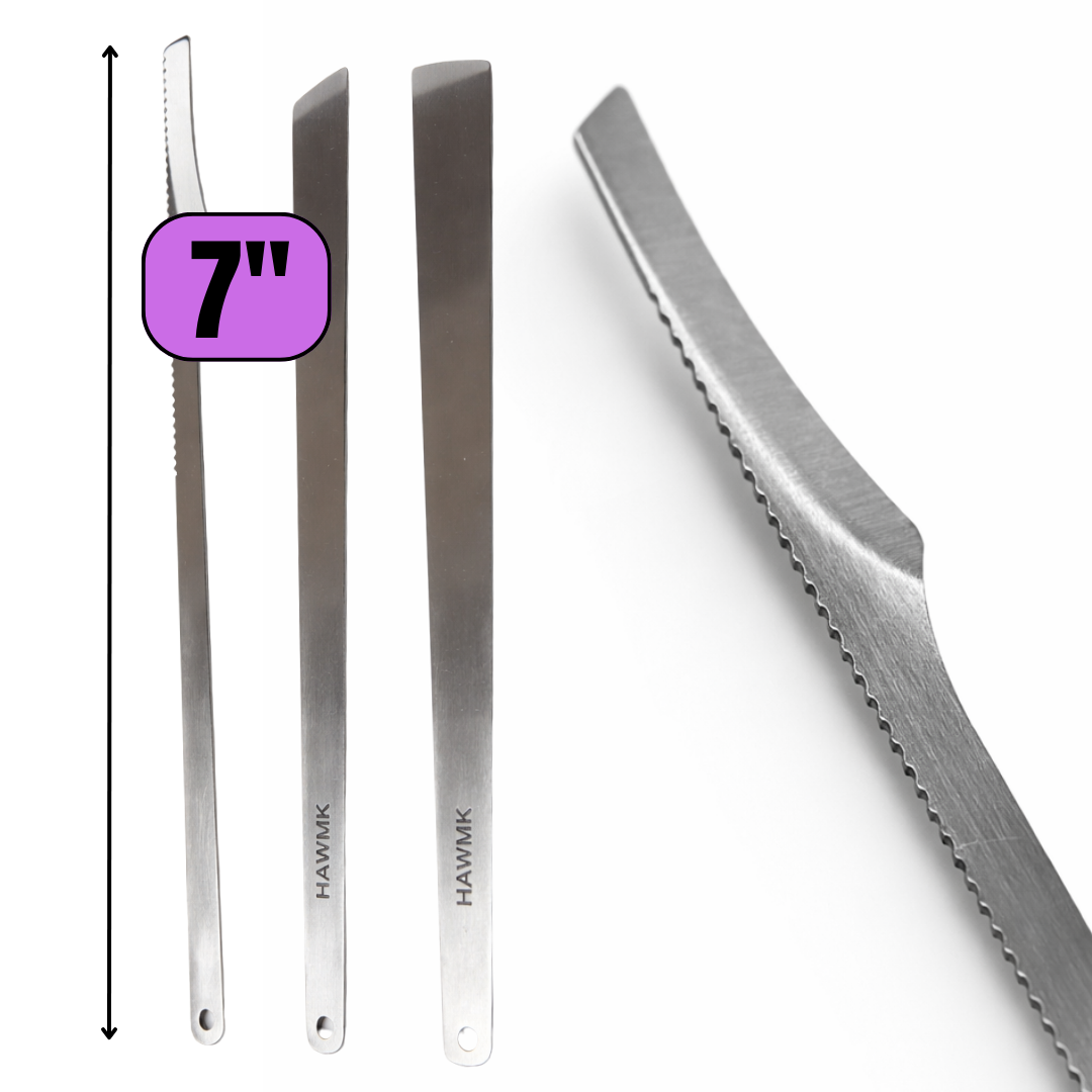 3 Piece Professional Stainless Steel Pedicure Knife Set – Razor Sharp Callus & Dead Skin Removal Tools