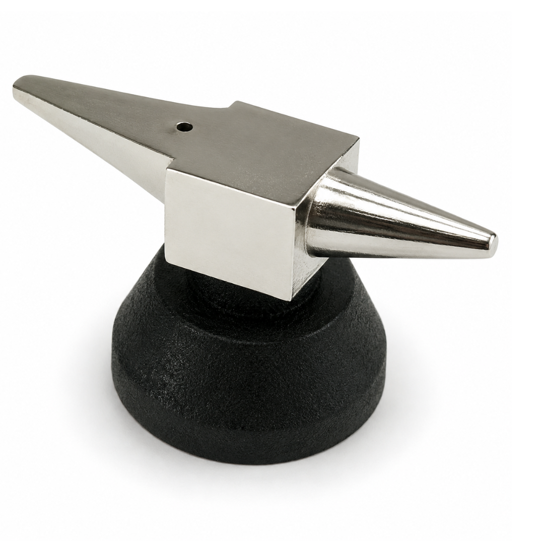 Big Bench Horn Anvil with Heavy Weighted Base, Chrome-Plated Metalworking and Jewelry Repair Tool, 8 Inch Tip-to-Tip, 5.5 Inch Tall, 8.7 lb – TJ8950L