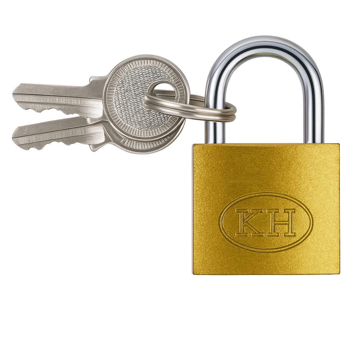 Brass Plated Hasp and Padlock Set with Screws – 2.5” Locking Hinge for Cabinets, Boxes, Small Doors – Includes 1 Padlock with 2 Keys and Mounting Screws