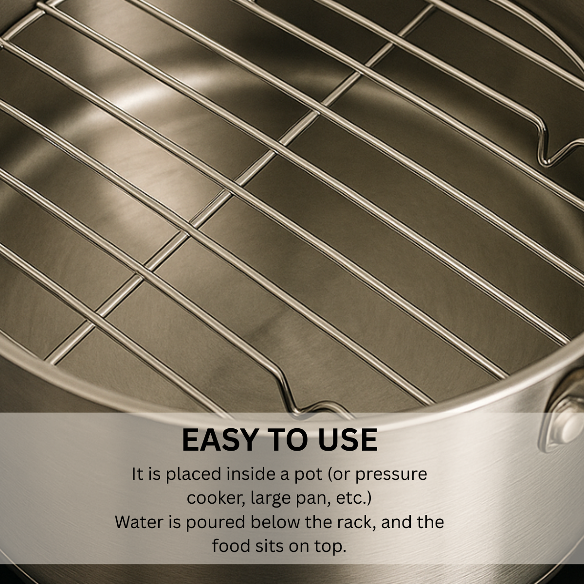 17" Stainless Steel Steamer Rack – Round Steaming Rack for Pots, Pressure Cookers, and Pans – 1-3/4" Lift Height – Heavy Duty Cooking and Cooling Rack – Rust-Resistant (Copy)