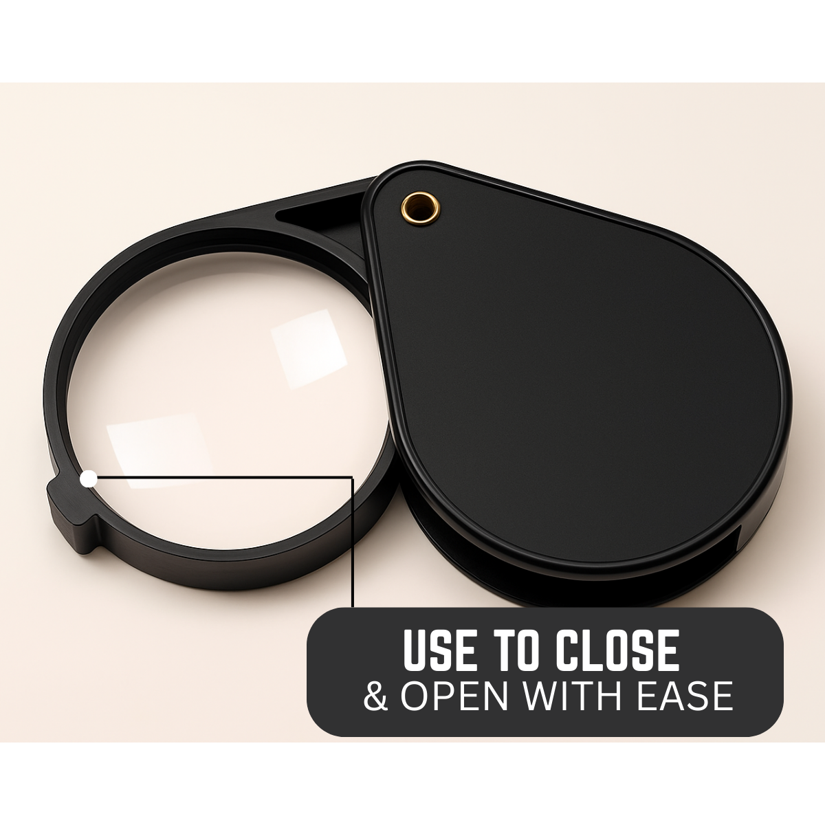 Swivel Folding Loupe Magnifier with 2.25" Large Lens – 3.5x Power