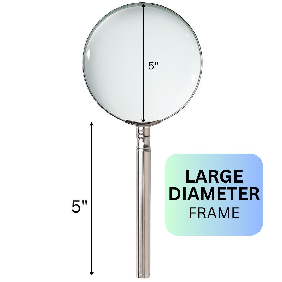 Magnifier 2X Power with Polished Chrome Handle  - MG-08550