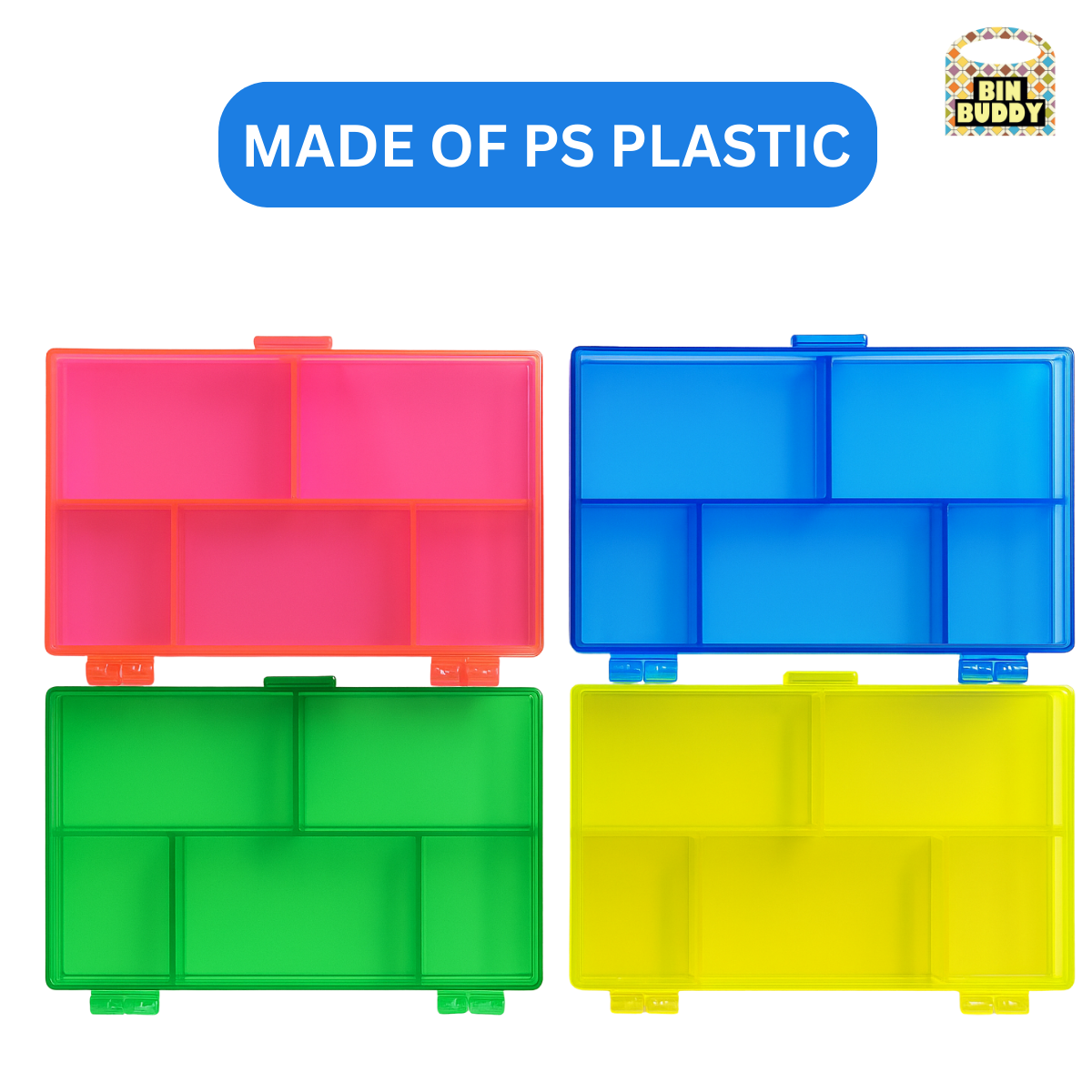 4 Colored Plastic Boxes - TJ-08784