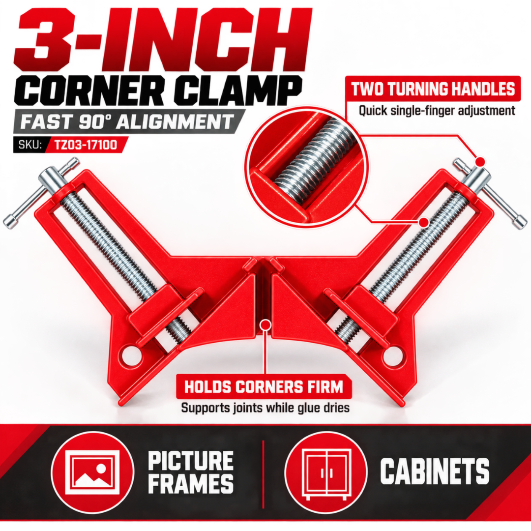 3 Inch Corner Clamp for Picture Frames, Cabinets & Woodworking - TZ03-17100