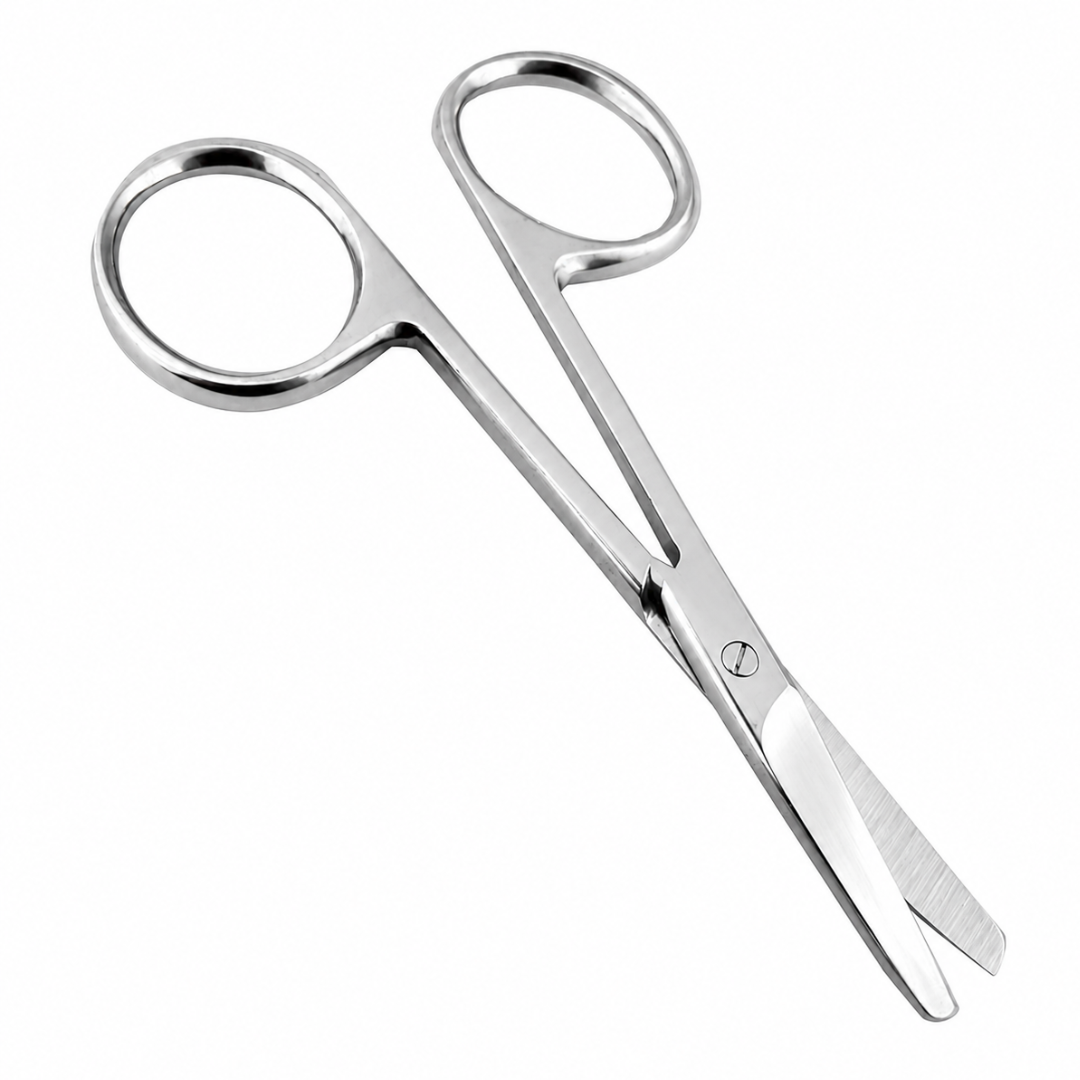3 Inch Baby Safety Scissors – Stainless Steel Rounded Tip Nail Scissors for Infants & Adults, Pack of 2