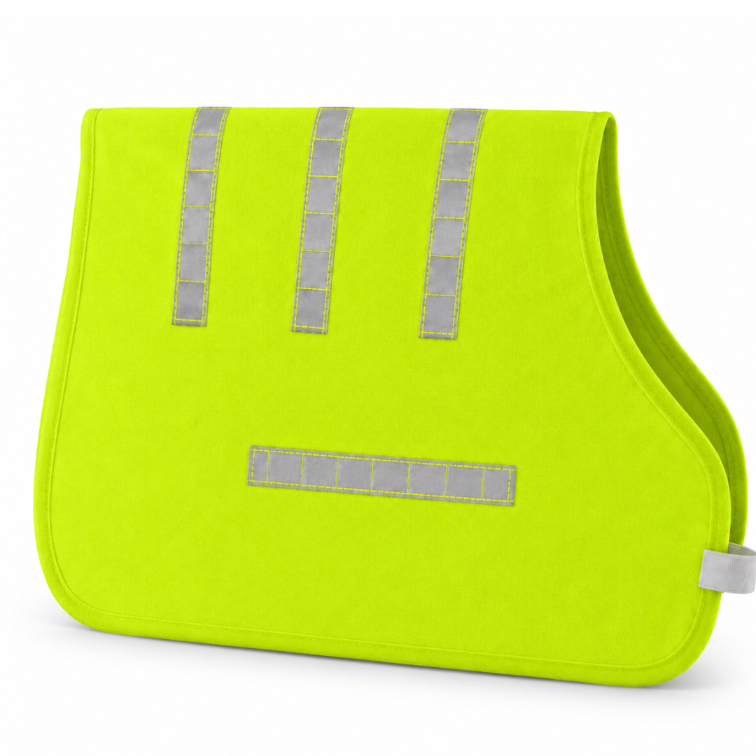 Neon Yellow Reflective Dog Safety Vest for Small Dogs – High Visibility Night Walking Vest with Reflective Strips & Adjustable Straps – 9" x 16" – PET-12621