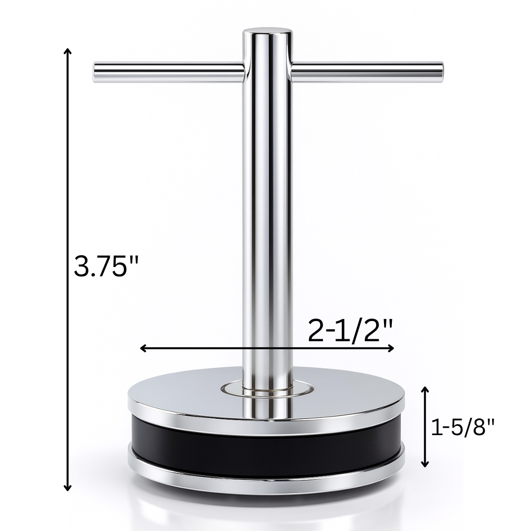 2-1/2" Round Magnetic Pick-Up Tool with T-Handle – Heavy Duty Metal Pick Up Magnet for Nails, Screws, Metal Shavings & Small Parts – MC-00190