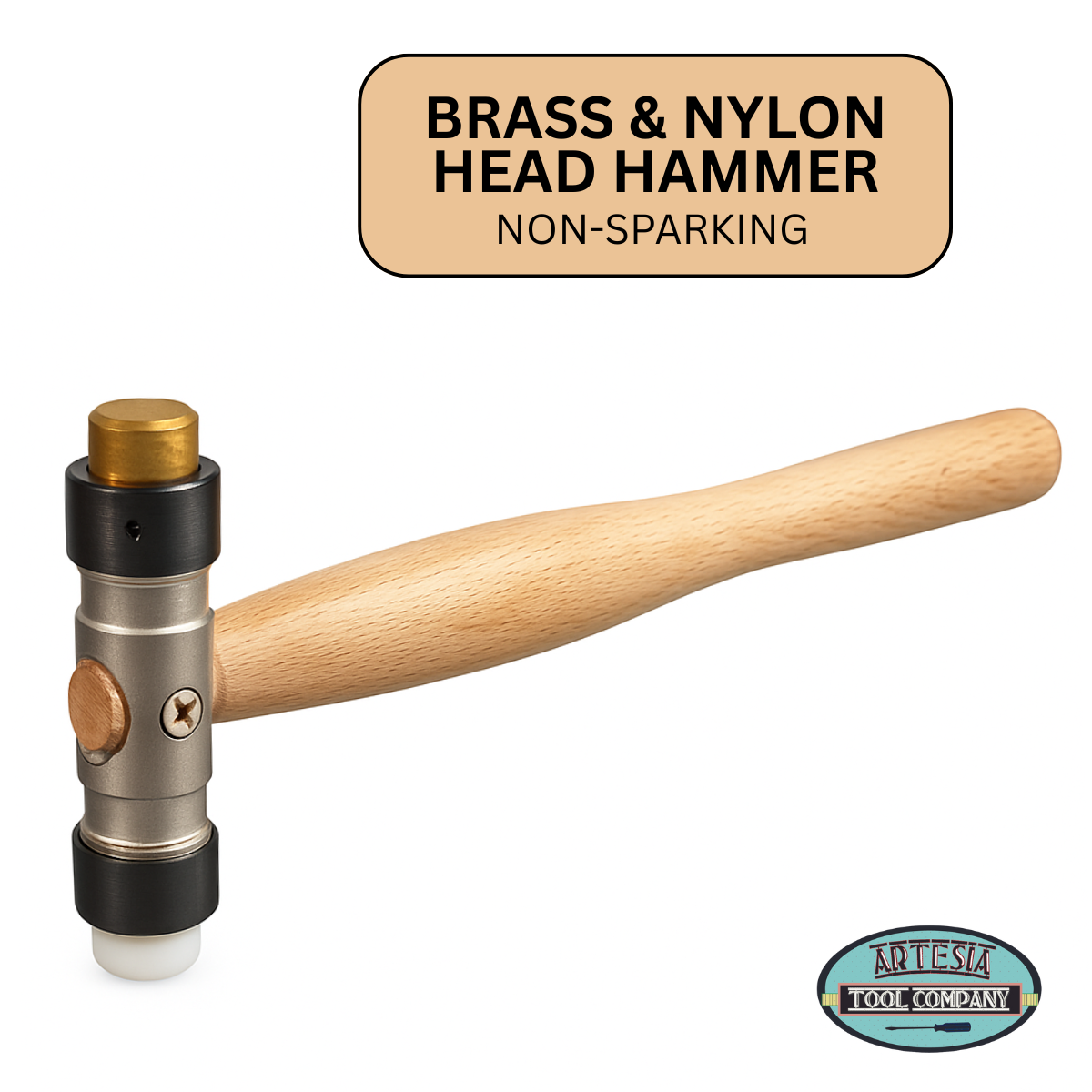 Double Headed Nylon and Brass Hammer  - PH-80209