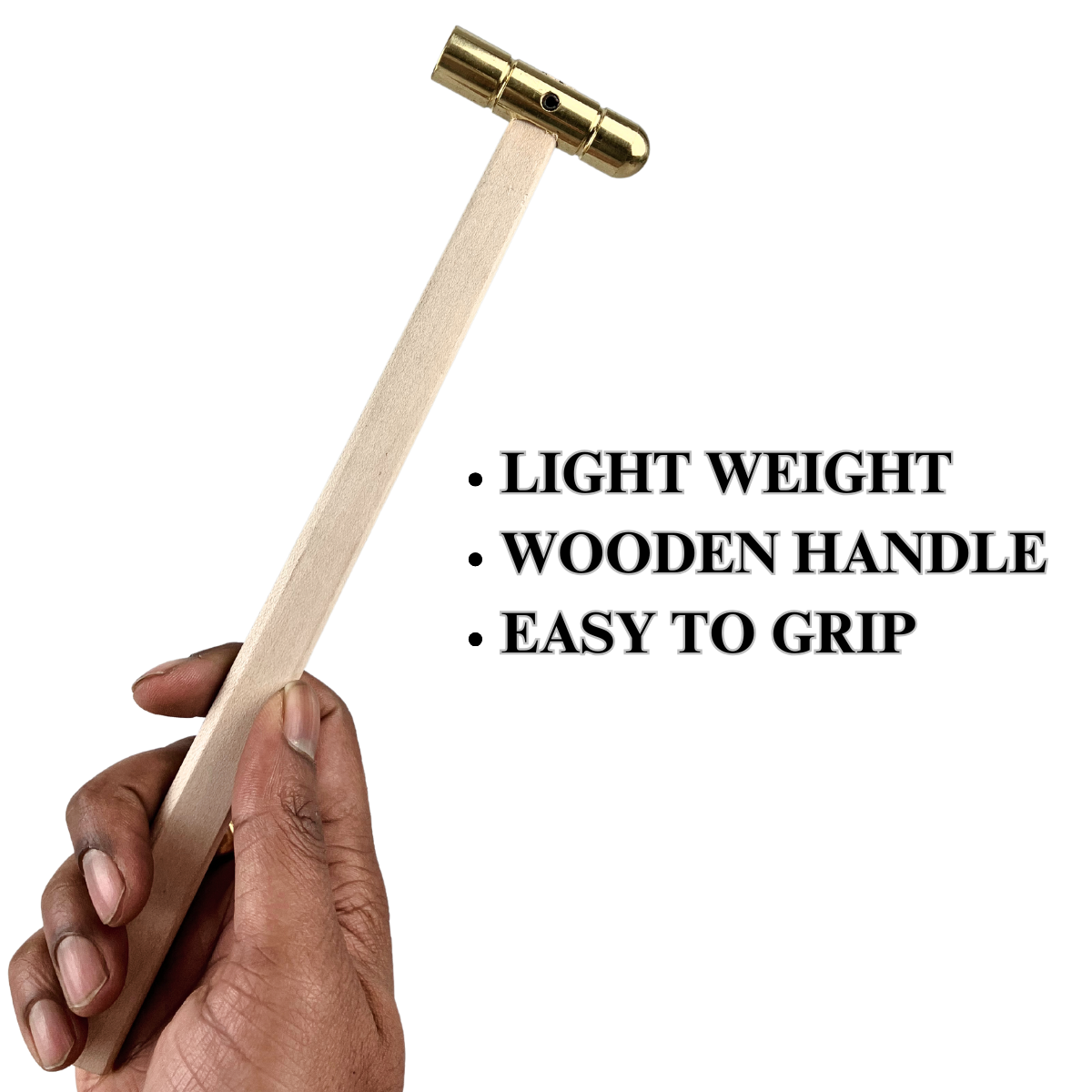 8.5" Brass Head Hammer | 1/2" Dome & Flat Striking Surfaces  - PH-28052