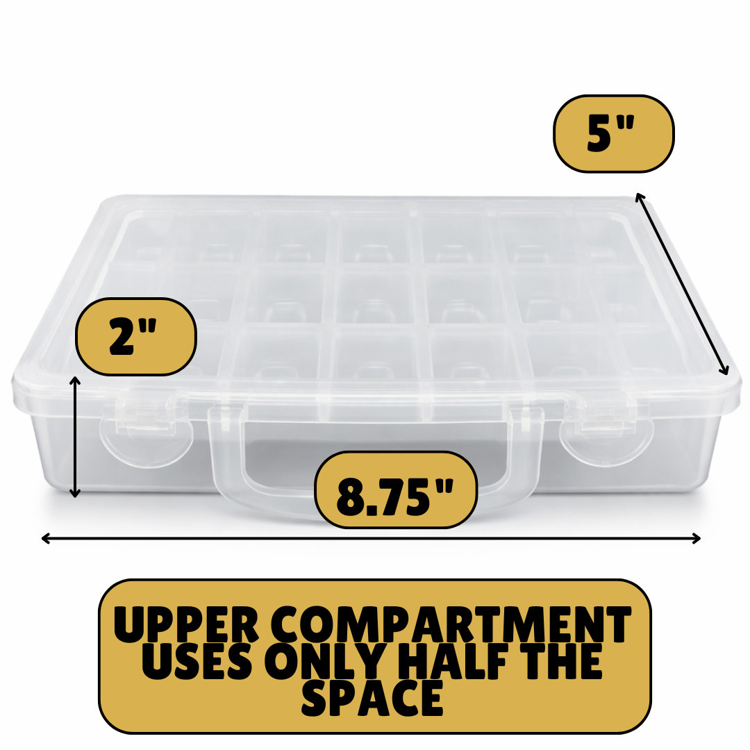 Clear Plastic Craft Box with 22 Storage Sections – TJ-13519