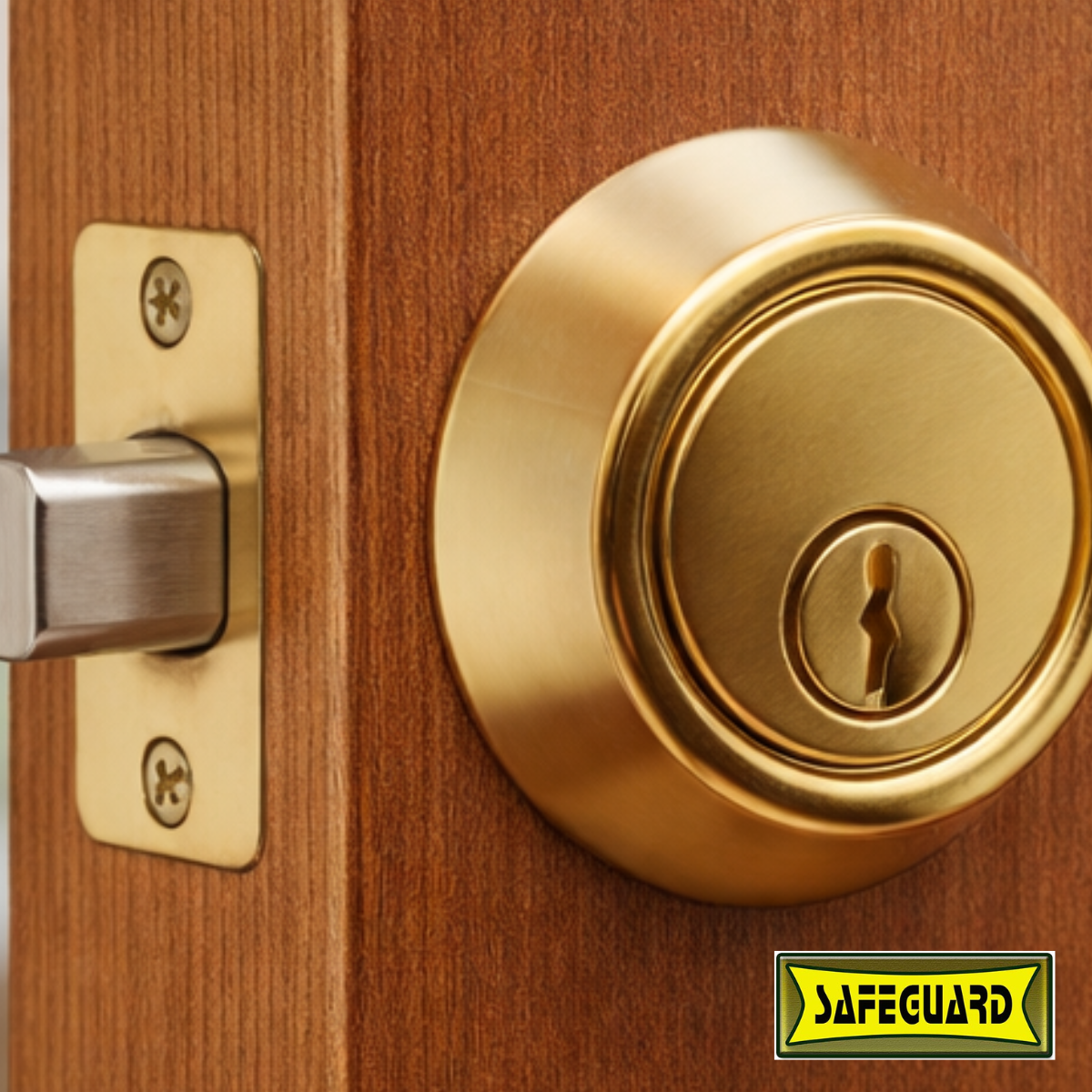 Brass Single Cylinder Deadbolt Lock  - LOCK-07351