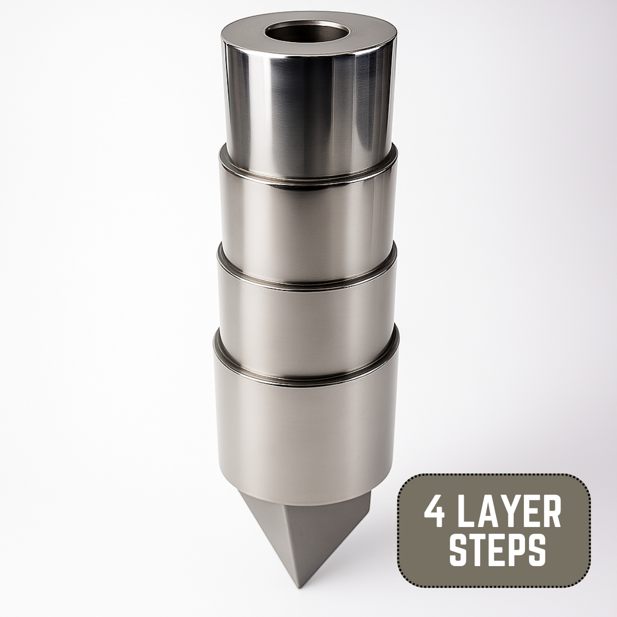 4 Step Heavy Duty Chrome Plated, Oval Shaped Step Mandrel - 2.25" to 3"  - TJ-29323