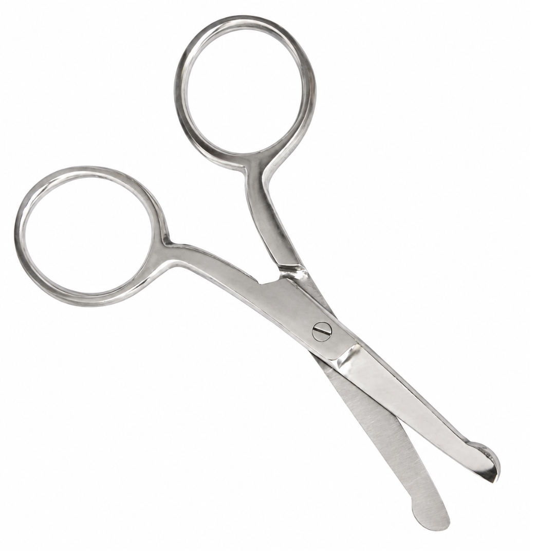 3.5" Safety Nose Bandage Cutting Scissors, Stainless Steel Rounded Tip First Aid Scissors for Emergency Kits, Bandage Removal & Medical Use, Pack of 2 - SC-40352-Z02
