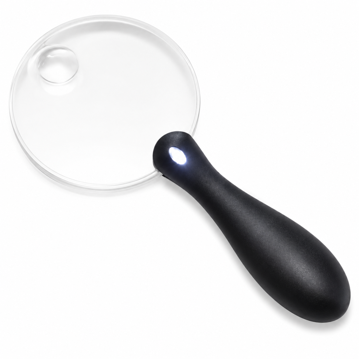 3.5" Rimless LED Handheld Magnifier with 3X/5X Lens & Ergonomic Handle – MG-14676