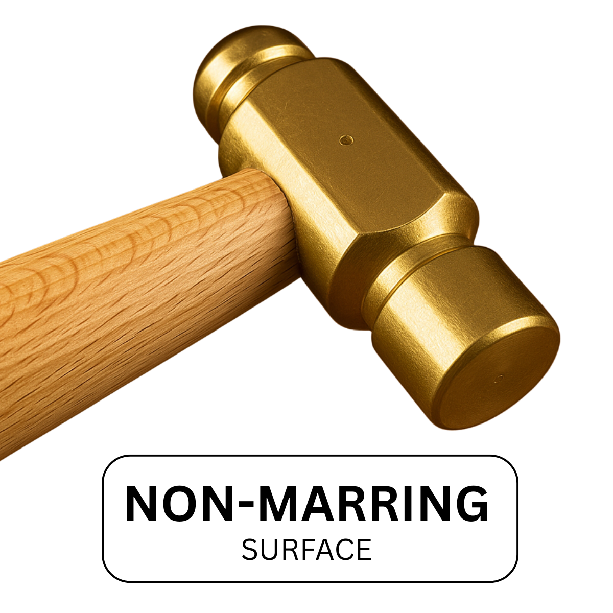 Jeweler's Brass Hammer – 10" Long | Spark-Free Metalworking Tool