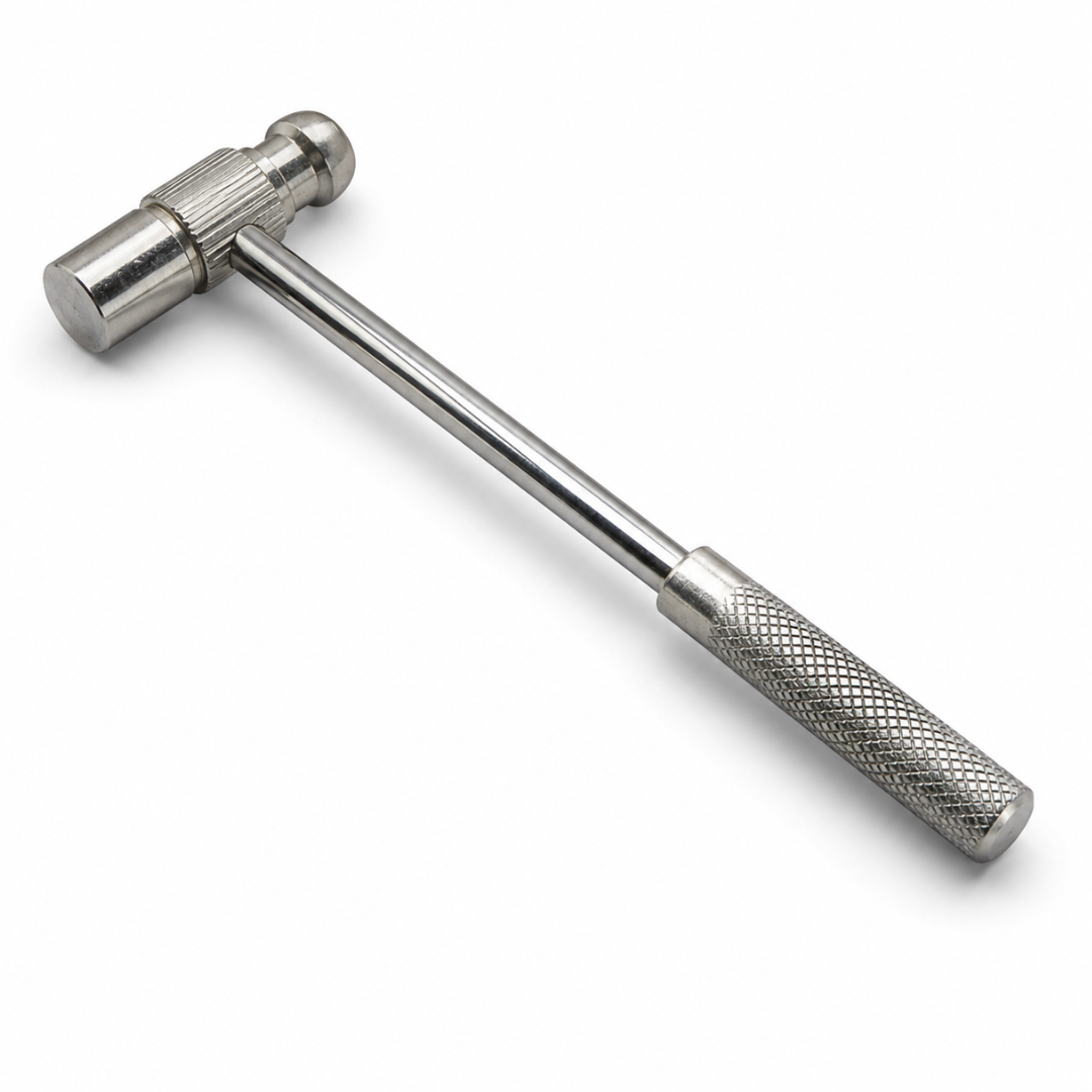 7 Inch Multipurpose Ball Peen Hammer, All-Metal Mini Hammer with 5/8 Inch Head, Textured Grip Handle, Compact Metalworking Hammer for Jewelry, Crafts, Repairs, and Tool Kits