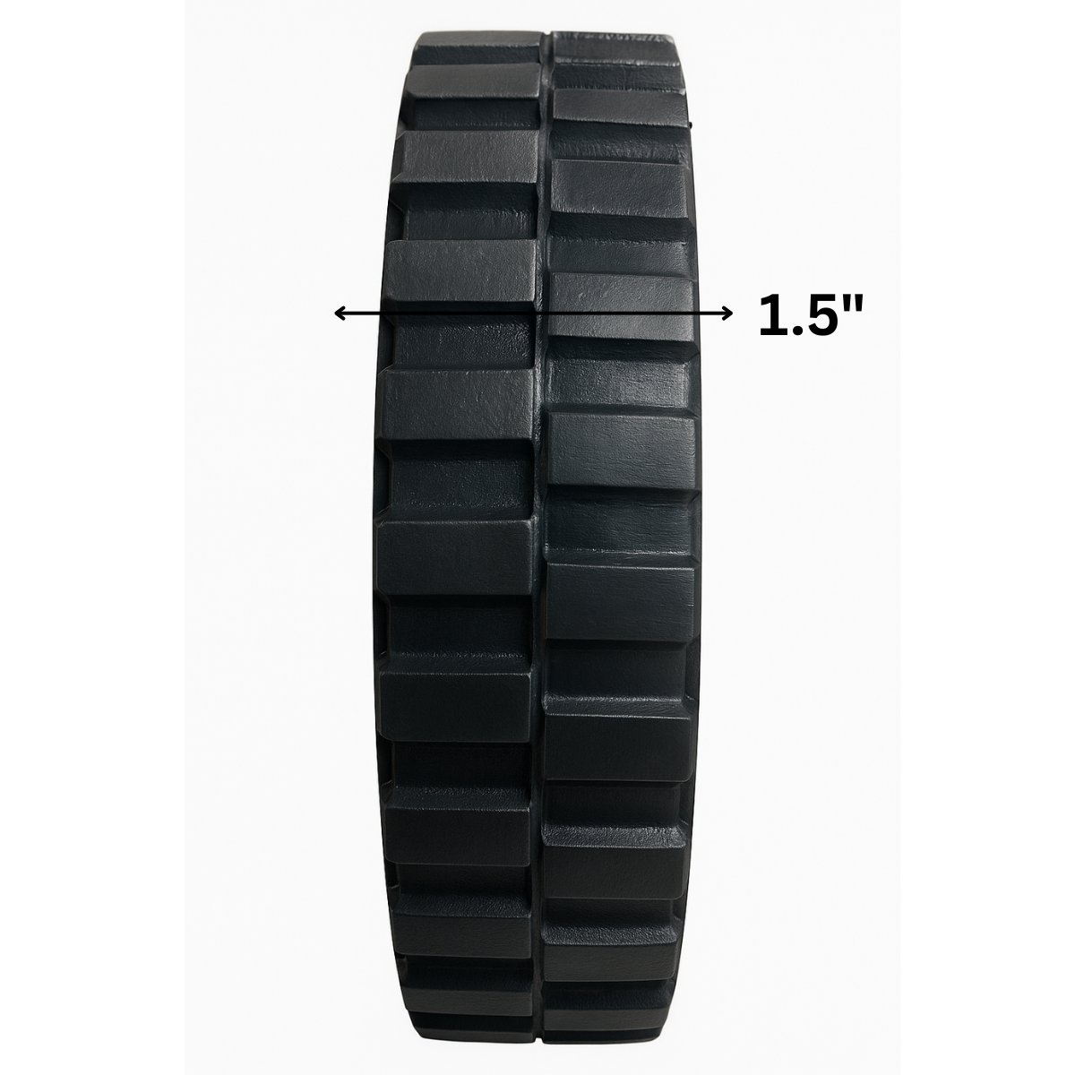 6" Plastic Hub Solid Rubber Tire – 6" Diameter x 1.5" Width, 1/2" Bore – Flat-Free Wheel for Lawn Carts, Wagons, Yard Equipment, and Light Utility Carts – Durable Treaded Tire