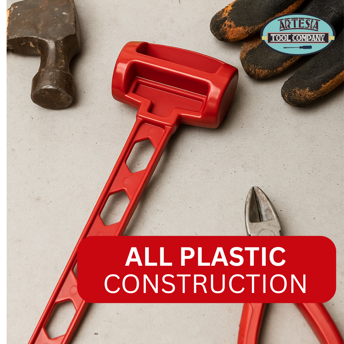 Red Plastic Hammer - PH-21850