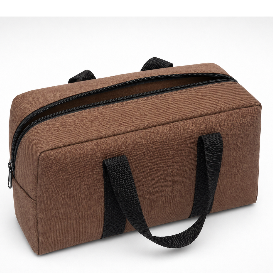 11-Inch Zippered Utility Bag with Carry Handles, Soft-Sided Portable Tool, Travel, Cosmetic and Toiletry Organizer – AB-18313