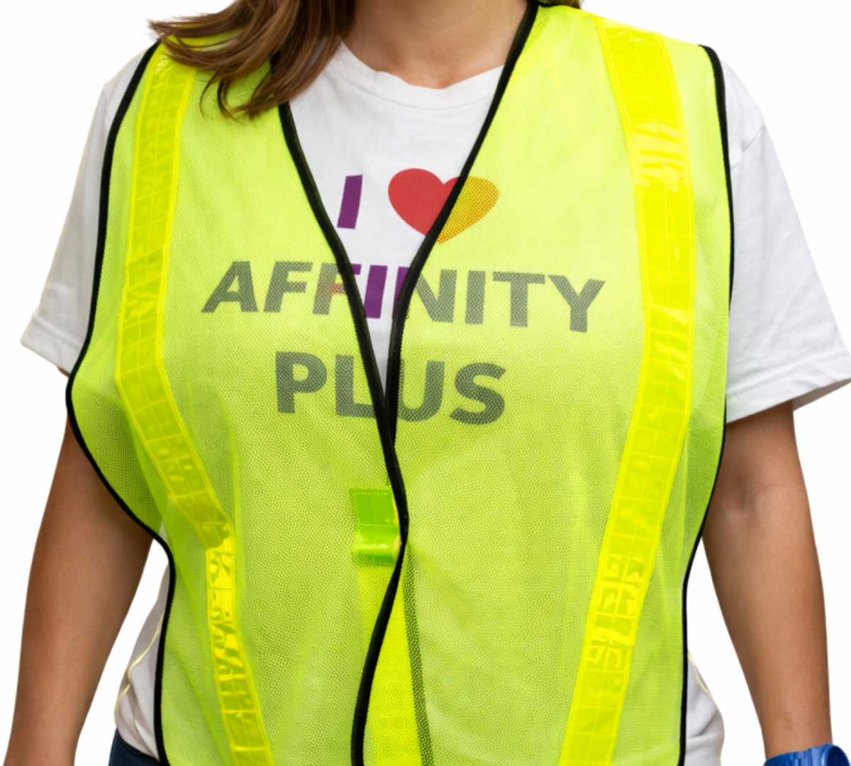 Lime Green Safety Vest with Silver Reflective Stripes  - SF-22221