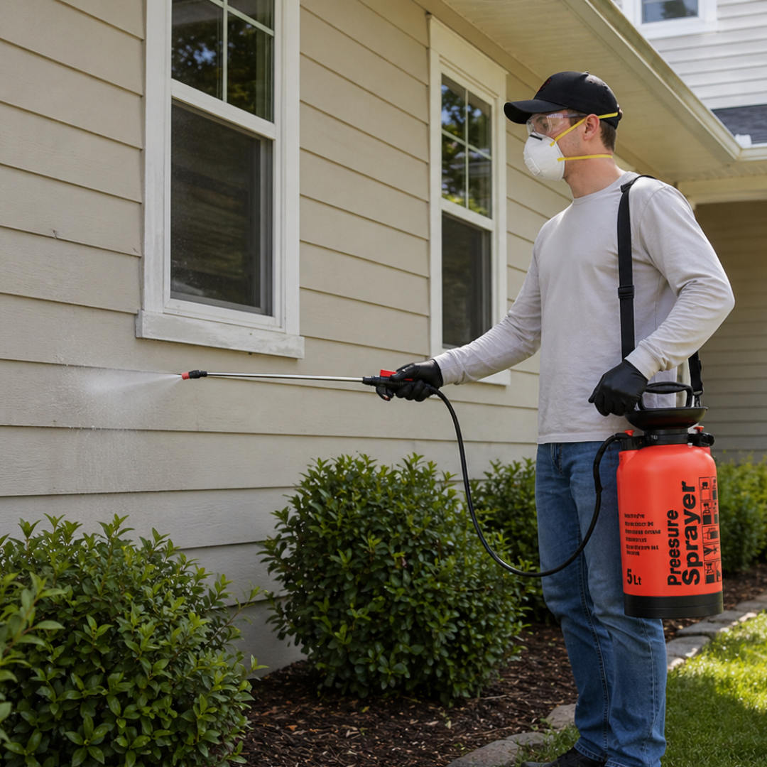 1.25 Gallon Pressure Sprayer – Multi-Purpose Pump Sprayer with Adjustable Nozzle, Trigger Lock & Shoulder Strap – Ideal for Lawn, Garden, Weed Killer, Pesticides & Cleaning
