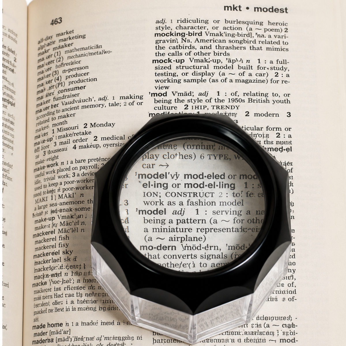 Octagonal Dome Magnifier Loupe 2X Power, 2.5 Inch Glass Lens Desk Magnifier for Reading, Coins, Stamps, Jewelry, Research & Small Print Viewing - MG-93659