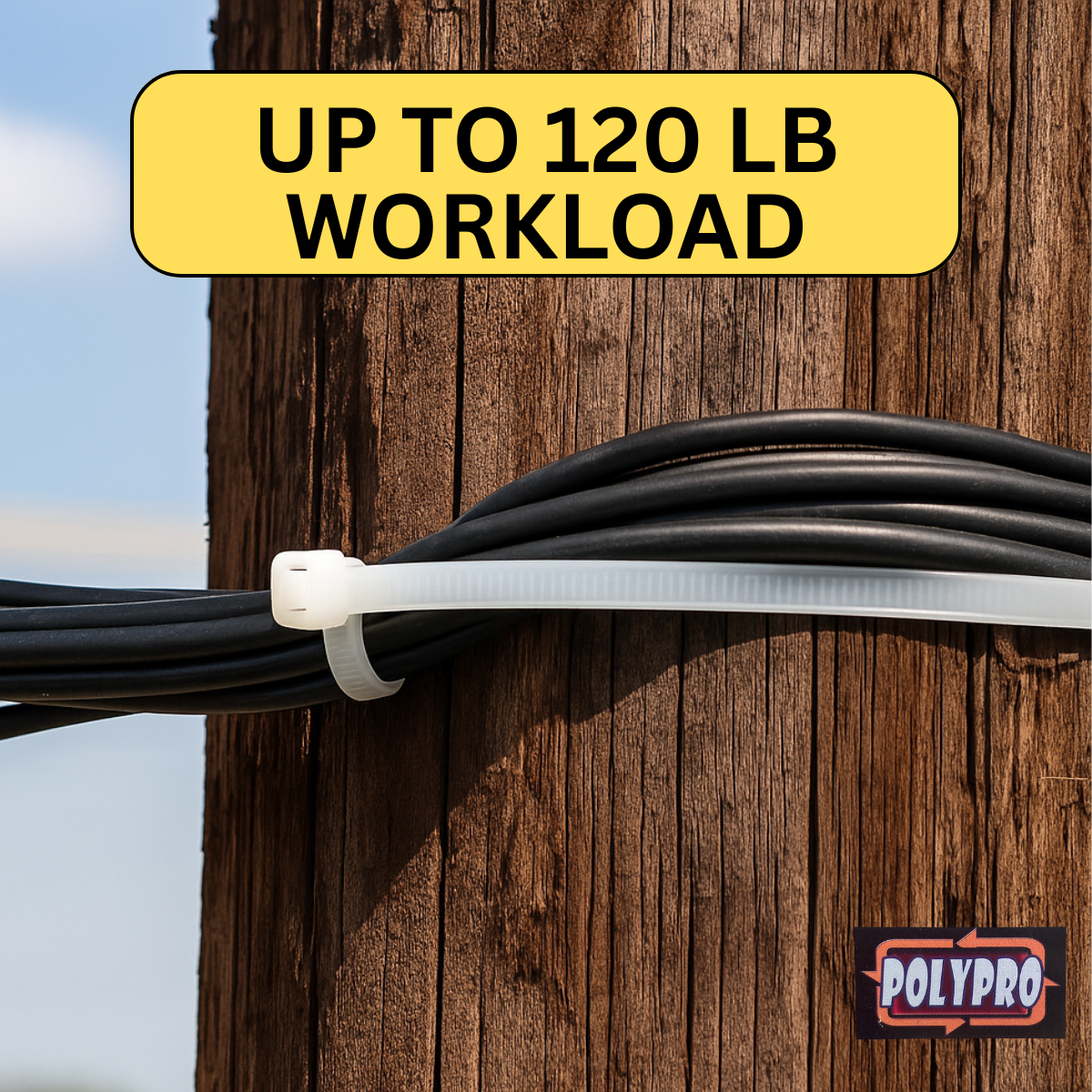 50 Pc. Cable Mounting Ties - 18"  - TZ8618W-50