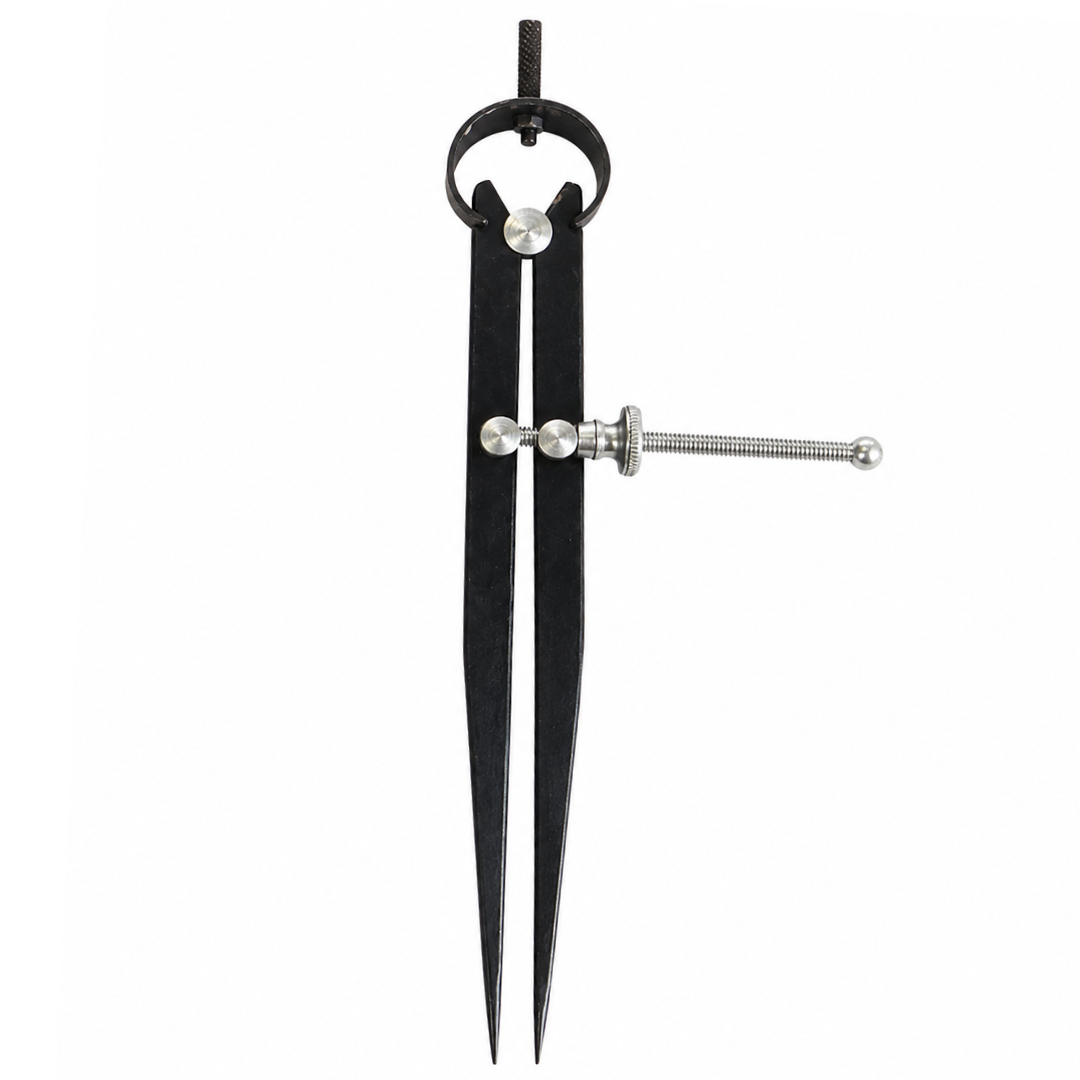 9-Inch Divider Caliper with Adjustable Screw Mechanism – Steel Scribing & Measurement Transfer Tool – Hardened Points for Metal, Wood & Irregular Surfaces – TZ01-94508