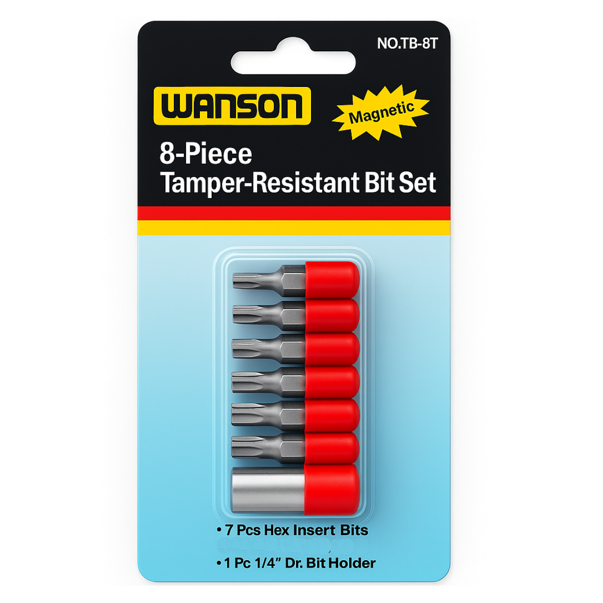 8 Piece Tamper-Resistant Torx Hex Bit Set