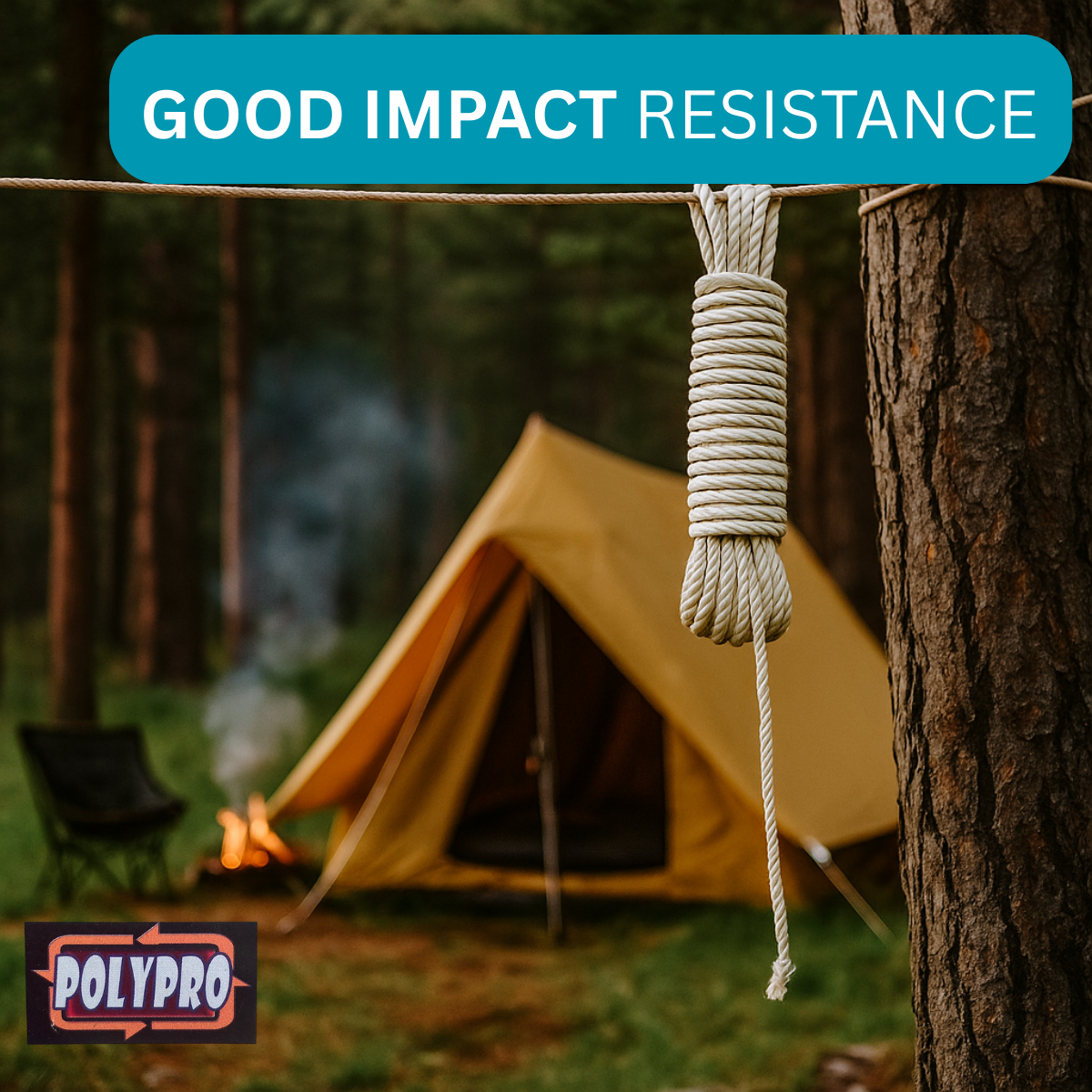 Polypropylene Rope 50 Foot Length | 1/2 Inch Diameter  - TA-08650