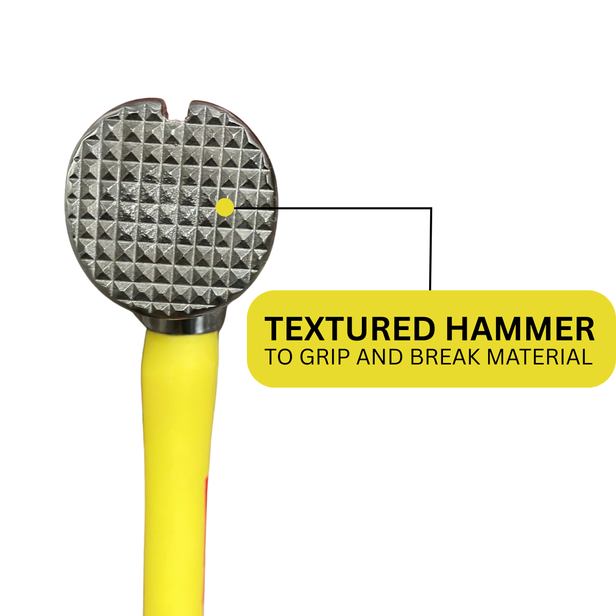 Magnetic Scutch Hammer with Textured Head – Brick and Masonry Dressing Tool – Fiberglass Handle – Easy Scutch Comb Installation